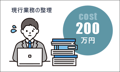 現行業務の整理にかかる費用200万