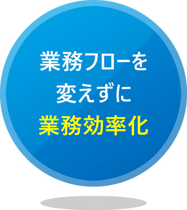 業務フローを変えずに業務効率化